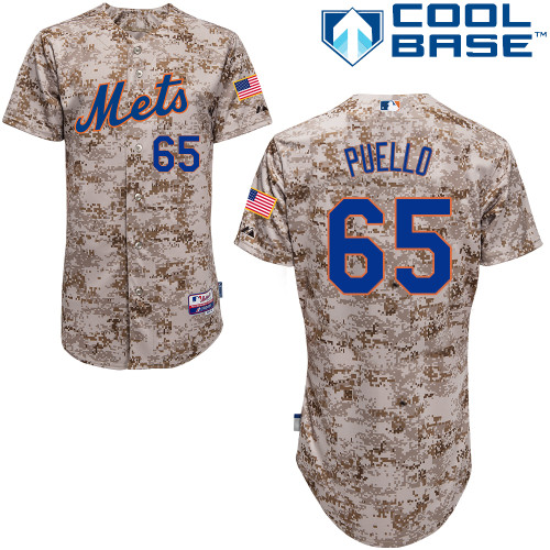 Cesar Puello #65 MLB Jersey-New York Mets Men's Authentic Alternate Camo Cool Base Baseball Jersey